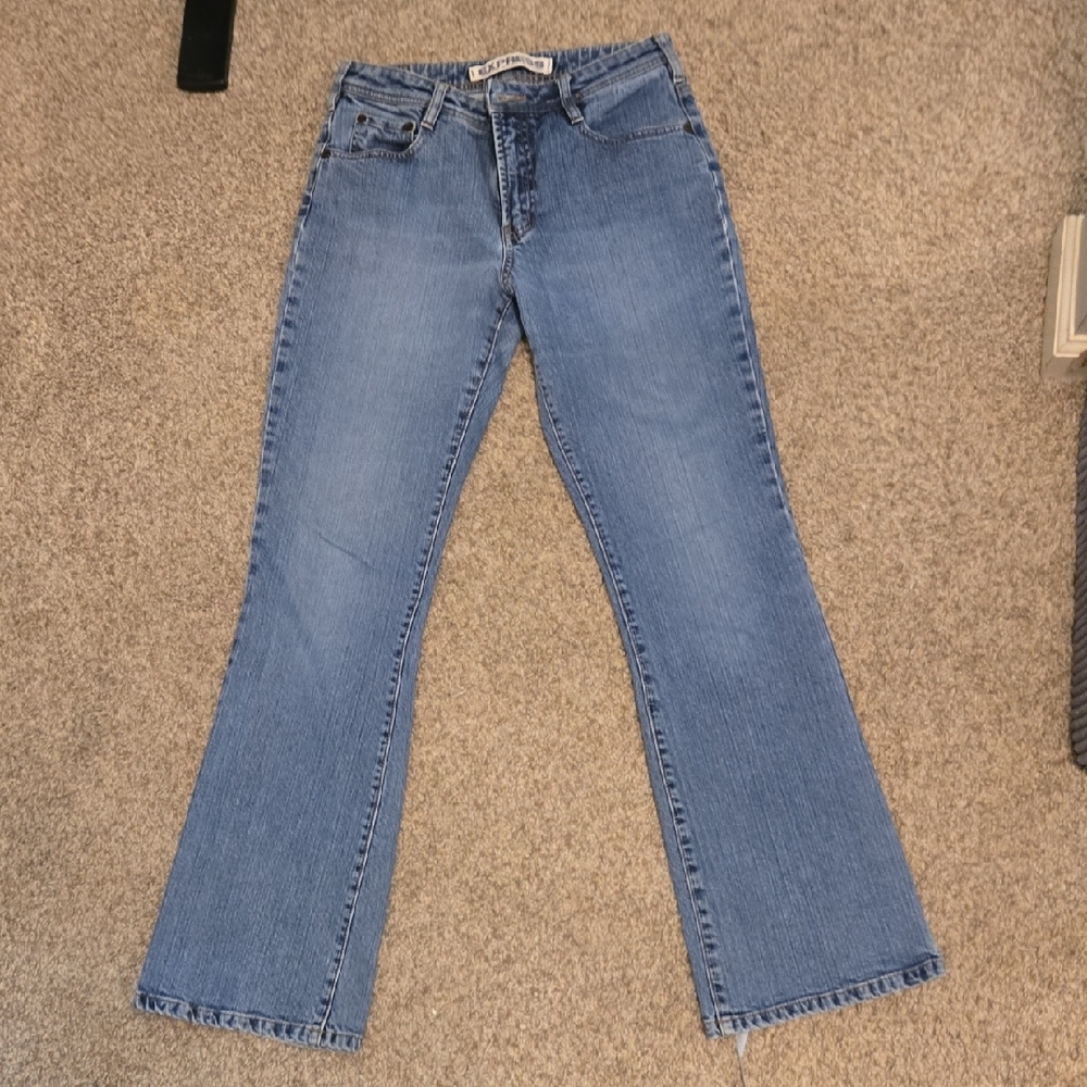 Express Blue Flare Wide Leg Jeans